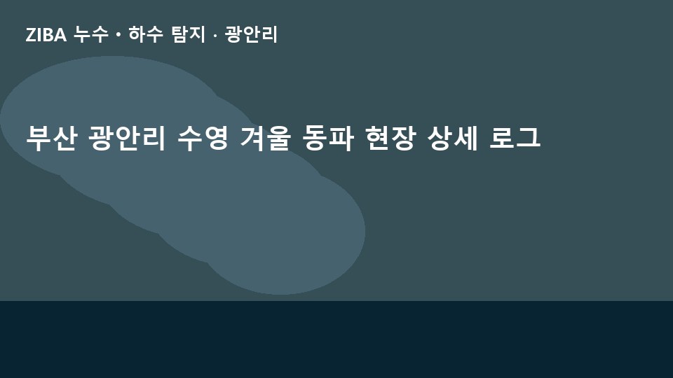 부산 광안리 수영 겨울 동파 현장 상세 로그