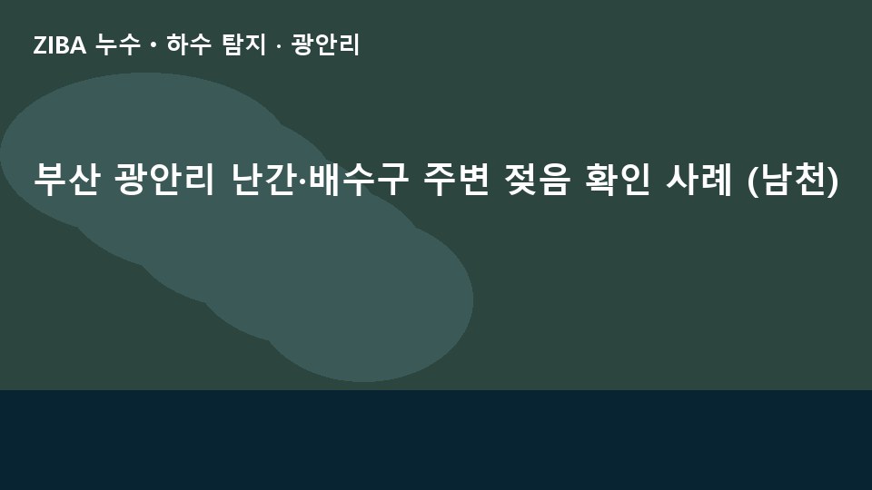 부산 광안리 난간·배수구 주변 젖음 확인 사례 (남천)